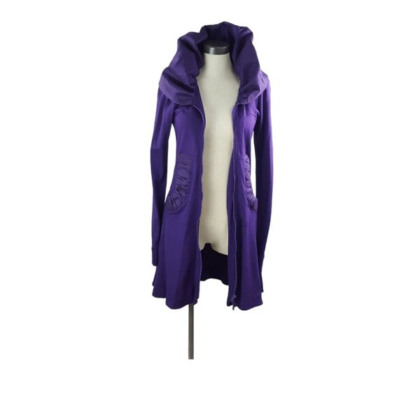 Joseph Ribkoff Zip up Dress Hooded Purple Women sz 4 - Picture 2 of 10